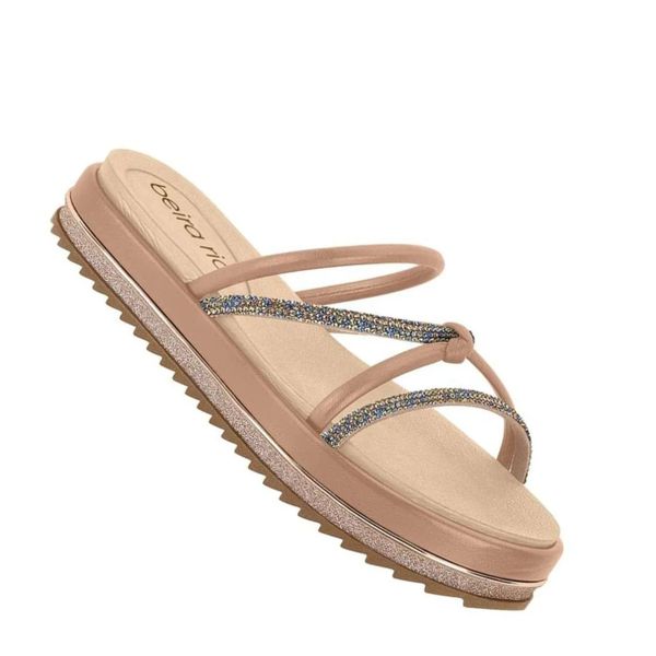 Sandália Beira Rio Flatform - Feminina - Nude