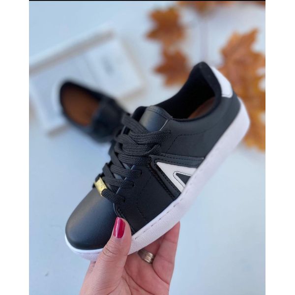 Tênis Feminino Casual Vizzano 12141032 - Preto/Branco