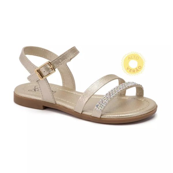 SANDÁLIA INFANTIL KLIN SUAMI MINI FASHION COM STRASS EM FIVELA