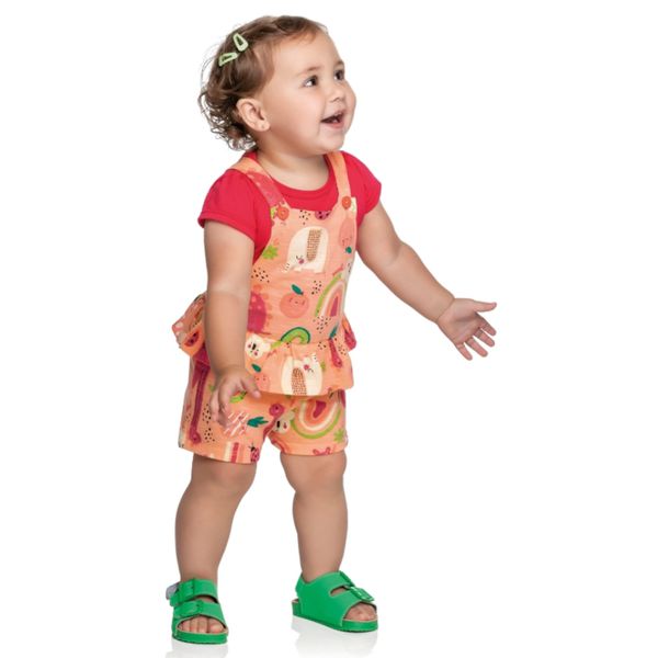 Jardineira Tropical com Blusinha Elian