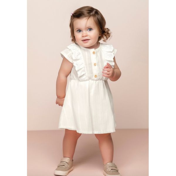 Vestido Bebê Branco Lasie Colorittá