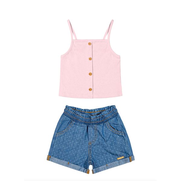 Conjunto Infantil Menina Jeans Colorittá 