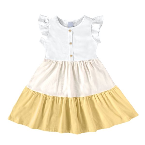 VESTIDO INFANTIL MANGA EVASÊ EM ALGODÃO MALWEE KIDS BRANCO
