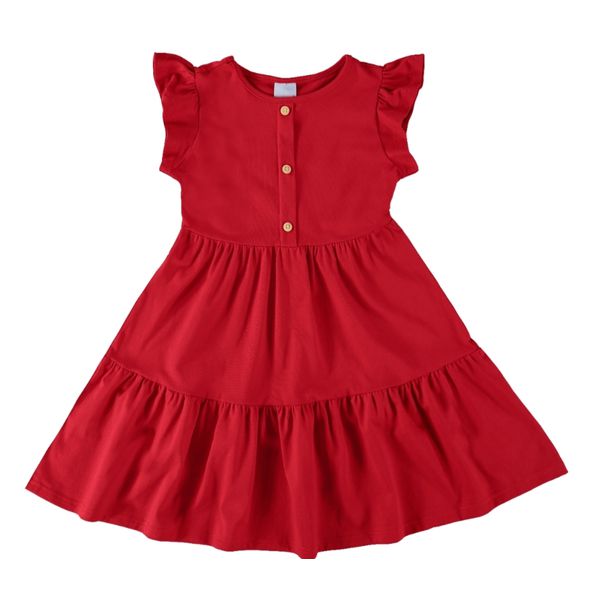 VESTIDO INFANTIL MANGA EVASÊ EM ALGODÃO MALWEE KIDS VERMELHO