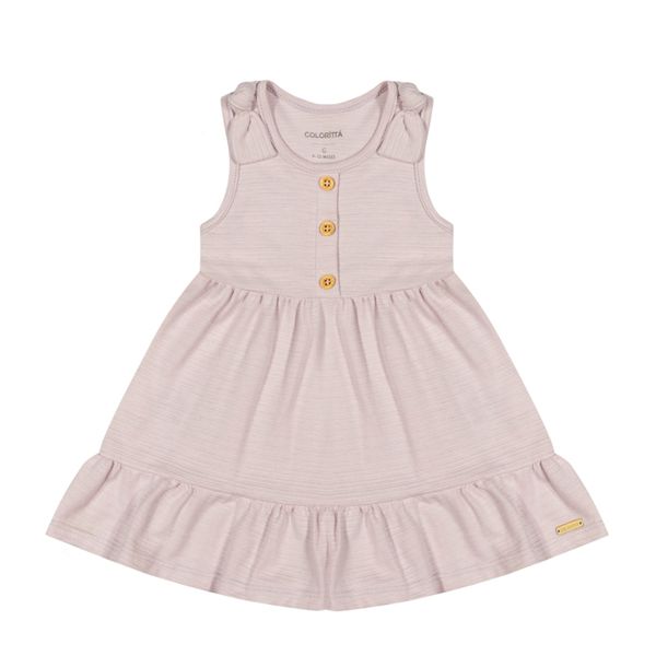 Vestido Bebê Menina Botões Colorittá Lilas