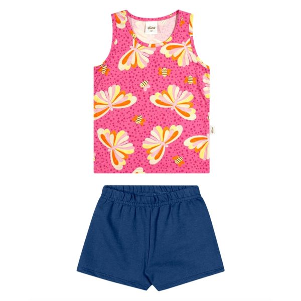 Conjunto Borboletas Rosa Elian