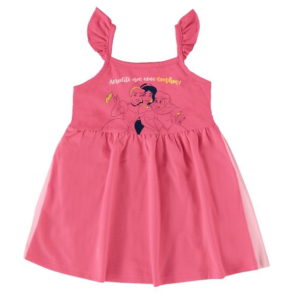 Vestido Infantil Manga Regata Clássicos Disney® Em Algodão Malwee Kids