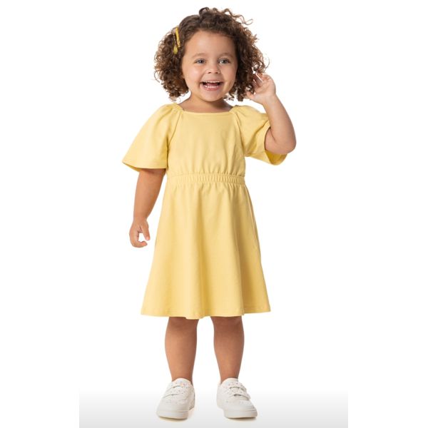Vestido Amarelo Corações Malwee
