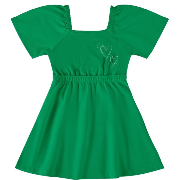 Vestido Verde Corações Malwee
