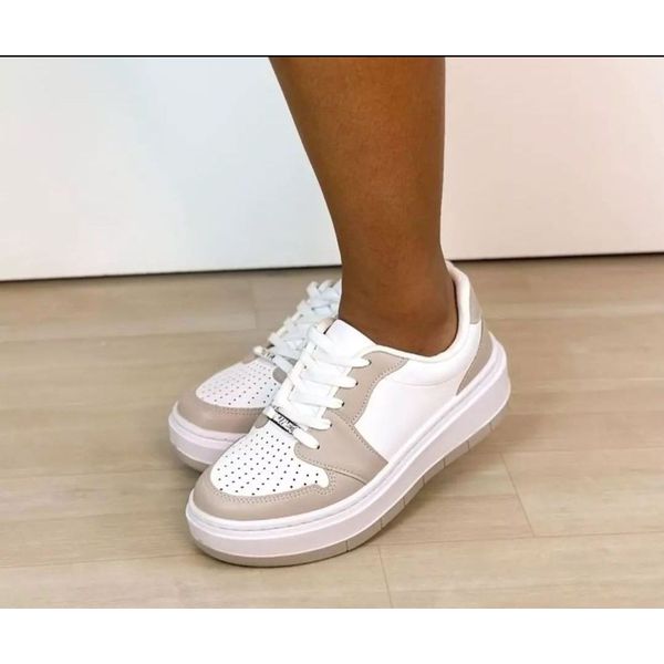 Tênis Vizzano Casual Feminino - Branco+Cinza