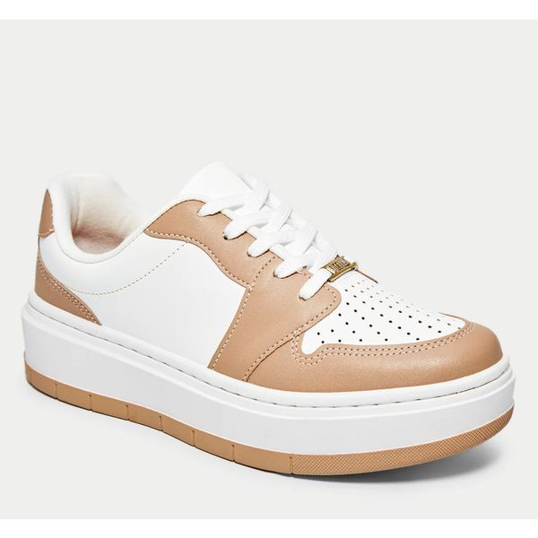 Tênis Vizzano Casual Feminino - Branco+Bege