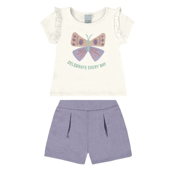 Conjunto Infantil Menina Malwee borboleta