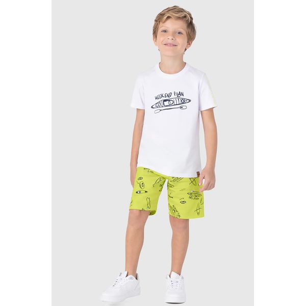 Conjunto Infantil Menino Weekend Plan Em Algodão Malwee Kids