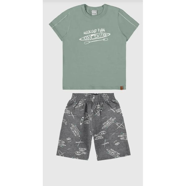 Conjunto Infantil Menino Weekend Plan Em Algodão Malwee Kids
