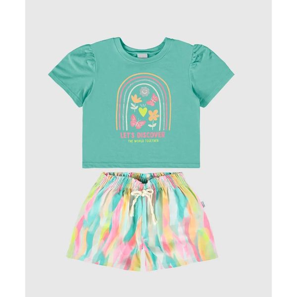 Conjunto Infantil Menina Let’s Discover The World Together Malwee Kids