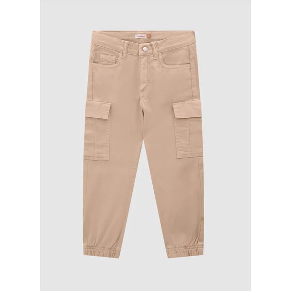 Calça Menino Jogger Cargo Em Sarja - Carinhoso