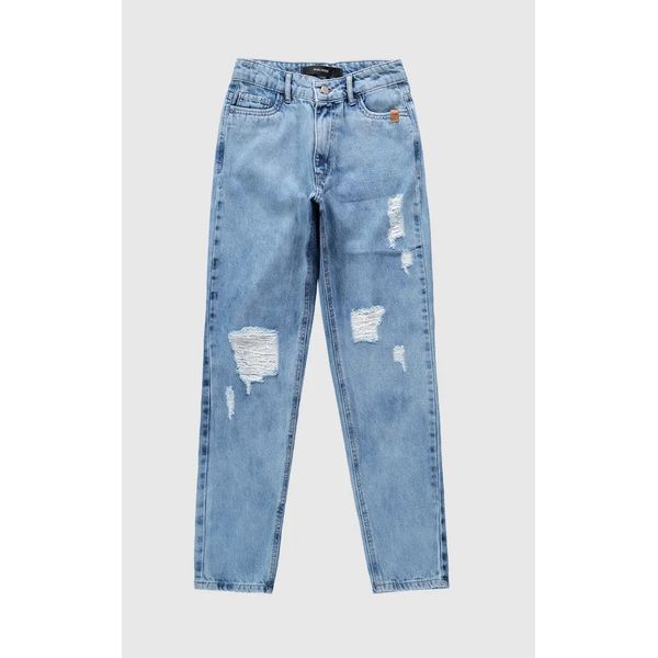 Calça Menina Mom Com Puídos Em Jeans 100% Algodão Malwee Kids