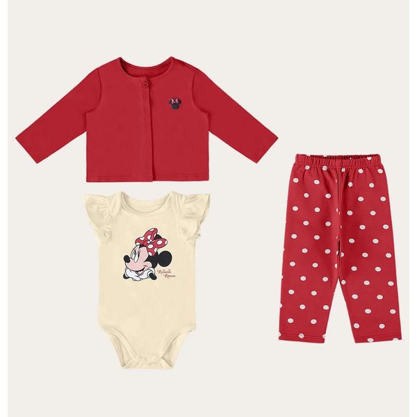 Conjunto Menina Body Calça e Colete - Minnie - Malwee Kids
