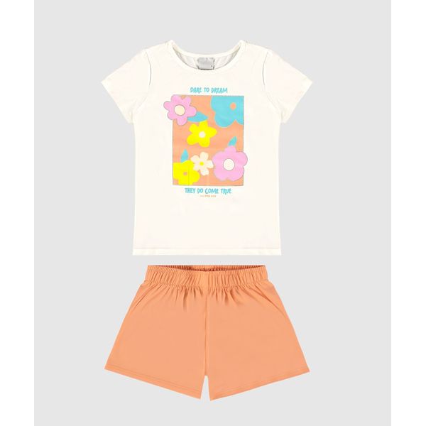 Conjunto Infantil Menina Let Your Heart Em Algodão Malwee Kids