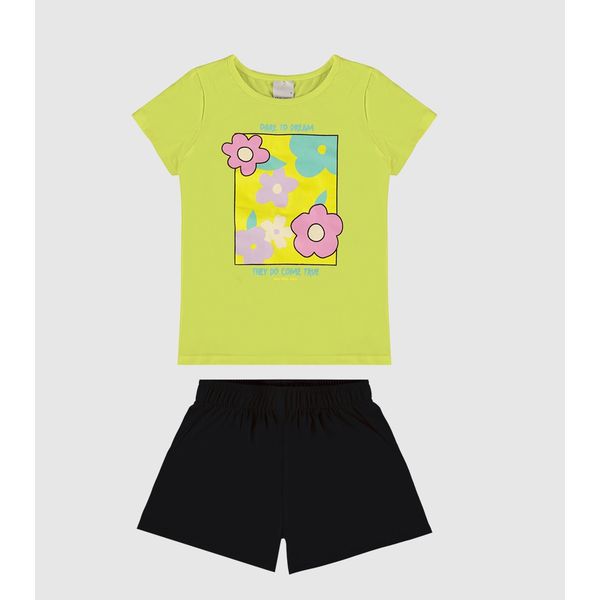 Conjunto Infantil Menina Let Your Heart Em Algodão Malwee Kids