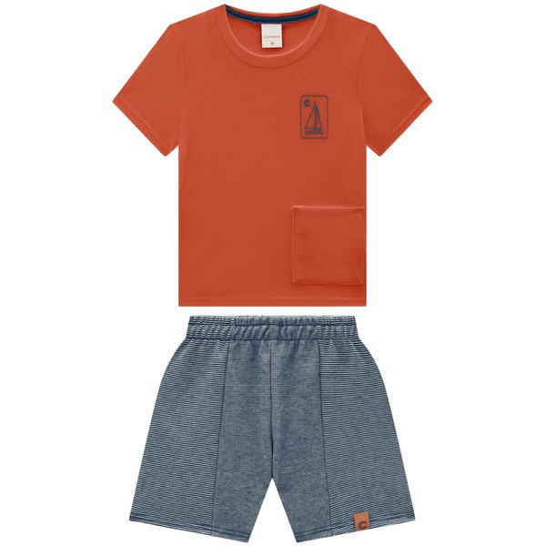 Carinhoso - Conjunto Laranja Veleiro Comfort Menino