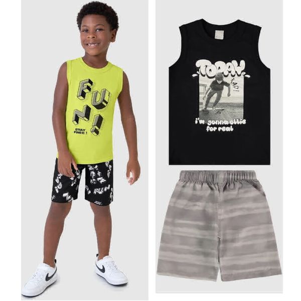 Conjunto Infantil Menino Today I’m Gonna Ollie Em Algodão Malwee Kids
