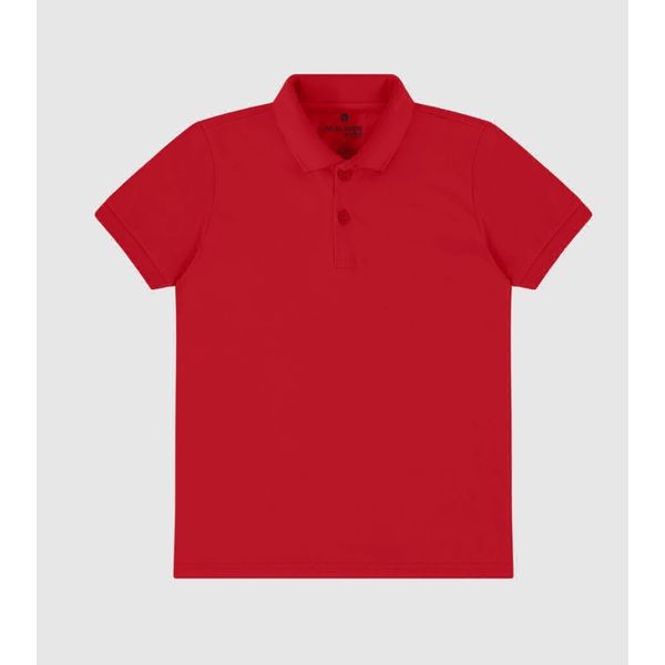 Camisa Polo Infantil Menino Peitilho Frontal Em Algodão Malwee Kids
