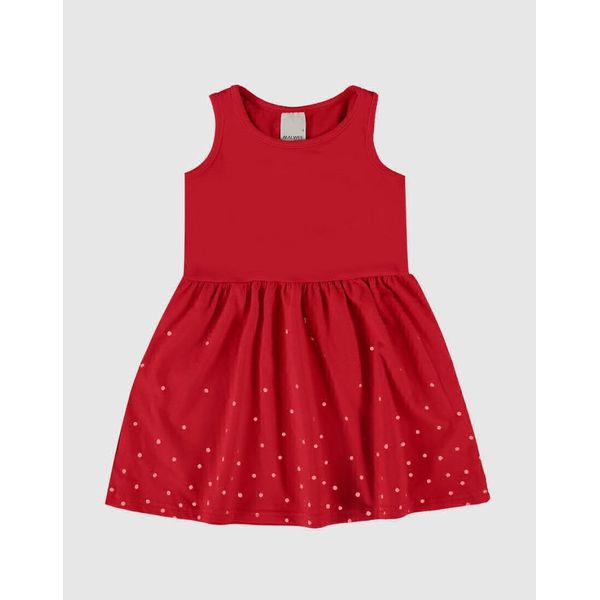 Vestido Infantil Rodado Sem Mangas Em Algodão Malwee Kids