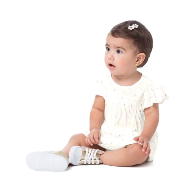 Conjunto Infantil Menina Manga Babado Em Viscose Malwee Kids