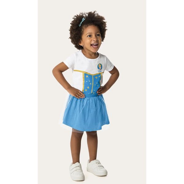 Conjunto Infantil Menina Blusa e Shorts Disney Em Algodão Malwee Kids