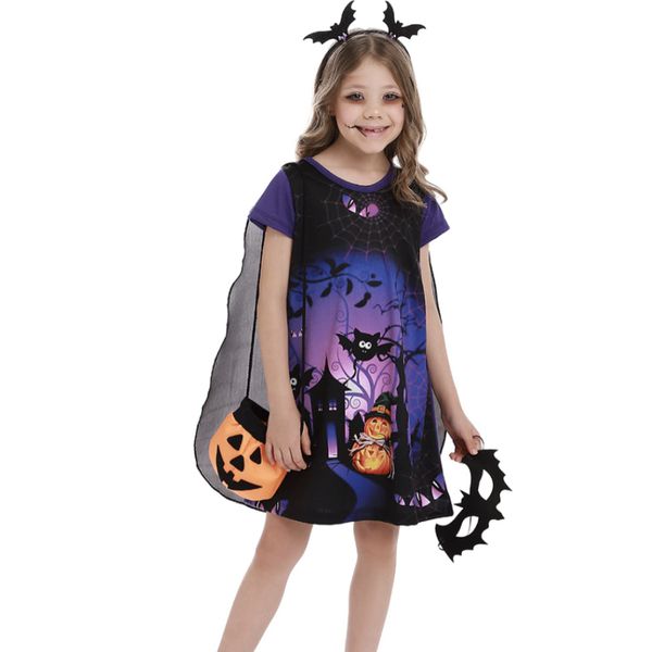 FANTASIA VESTIDO MORCEGOS COM CAPA