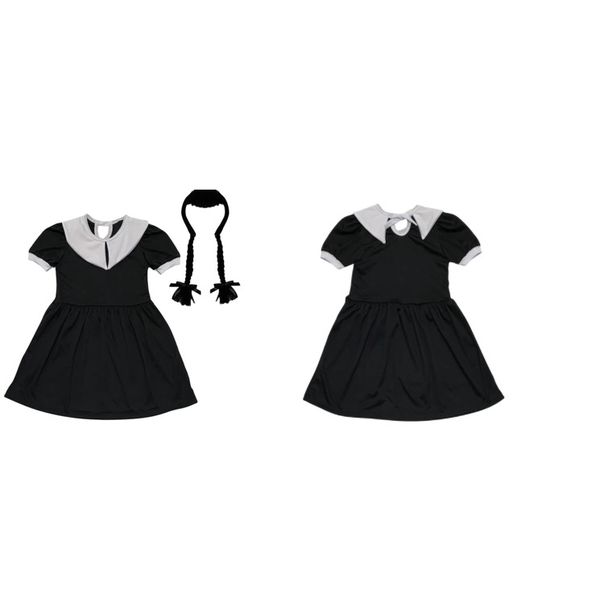 fantasia menina de vestido com gola 