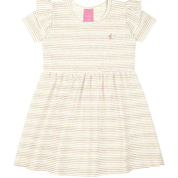 Vestido Infantil Kamylus Estampado - Off White