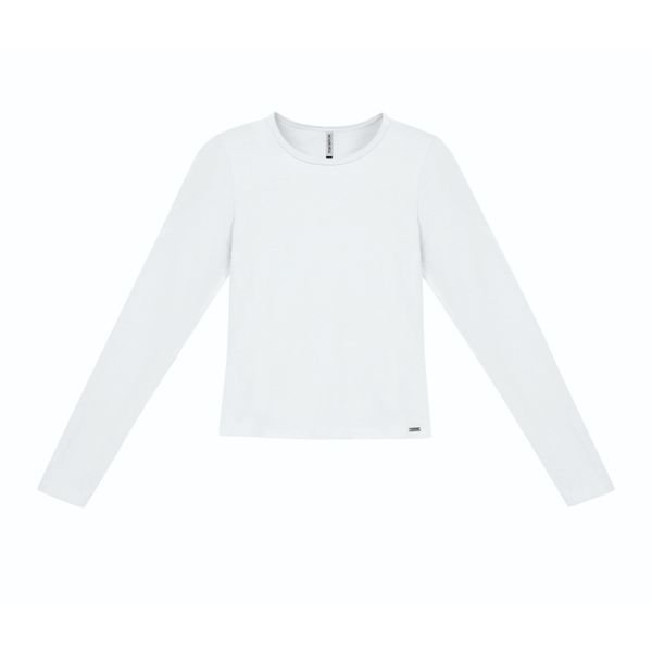 Blusa De Cotton Básica Feminina Branca