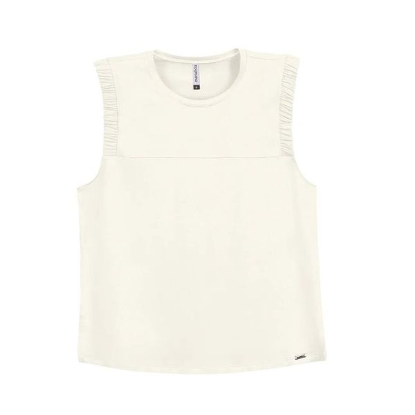 Blusa Feminina Em Moletinho Marialícia Bege