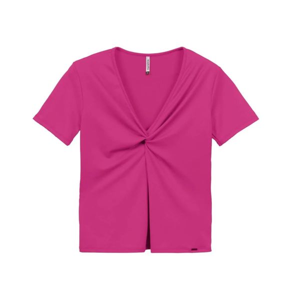Blusa Feminina Creponada com Transpassado Marialícia Rosa