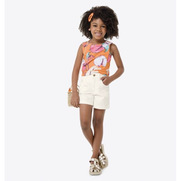 Conjunto CarinhosoFeminino Juvenil Blusa/Shorts