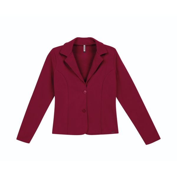 Blazer Clássico Moletom Cereja