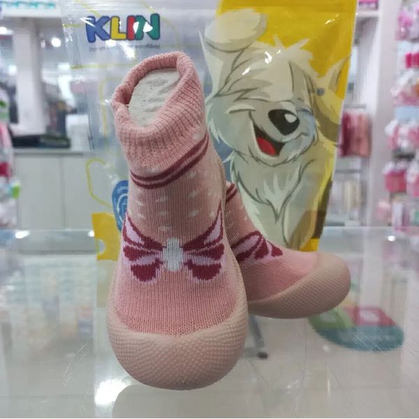 Meia Infantil Menina Klin com Solado Antiderrapante Laços