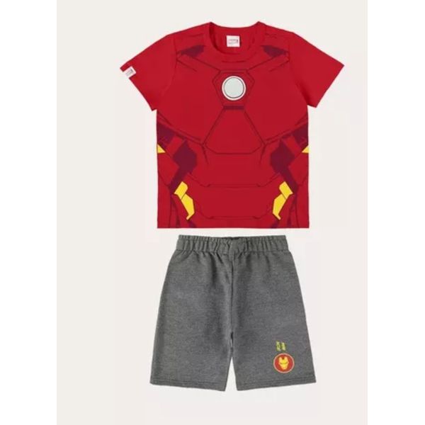 Conjunto Malwee Kids Infantil Menino Verão Homem Ferro