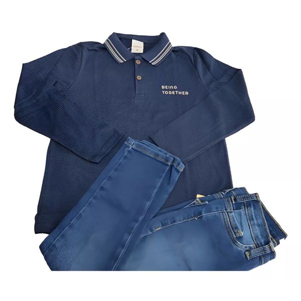 Conjunto Menino Polo Jeans Malwee Carinhoso 