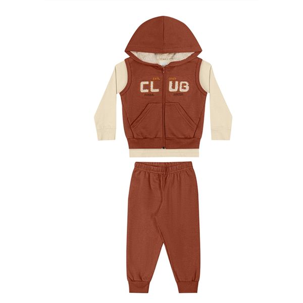 Conjunto Infantil Elian Camiseta Manga Longa Com Colete Club