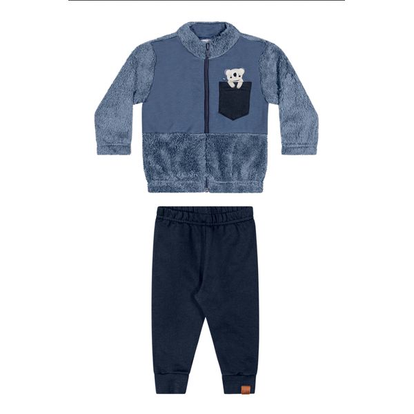 Conjunto Bebê Menino Peluciado Colorittá Azul