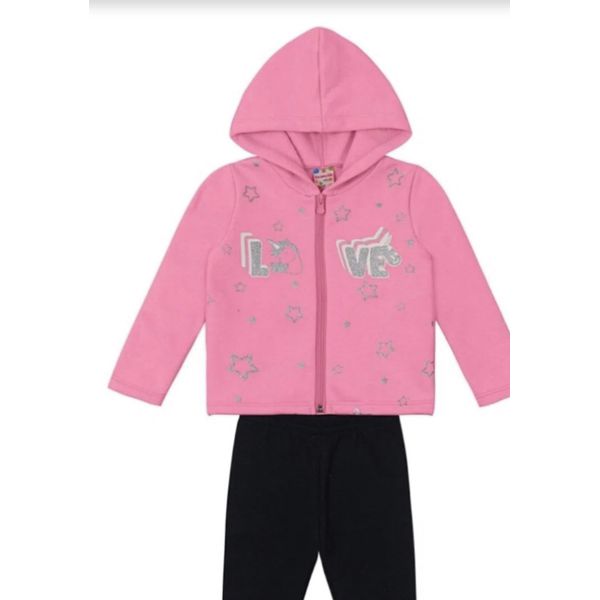 Conjunto infantil menina de estrelas Brandili