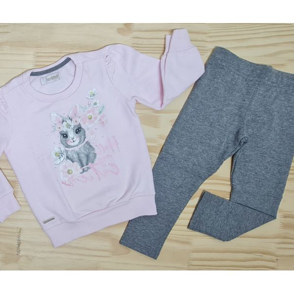 Conjunto Moletom Bebê Feminino Coelha