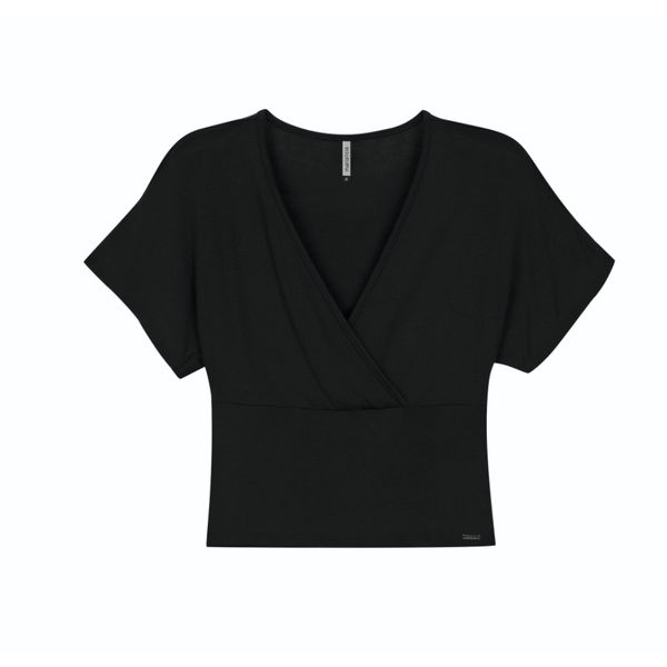 BLUSA MALHA TRANSPASSADA Preta