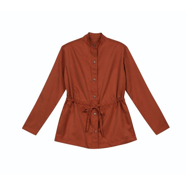 Parka Feminina com Botões Marialícia Terracota