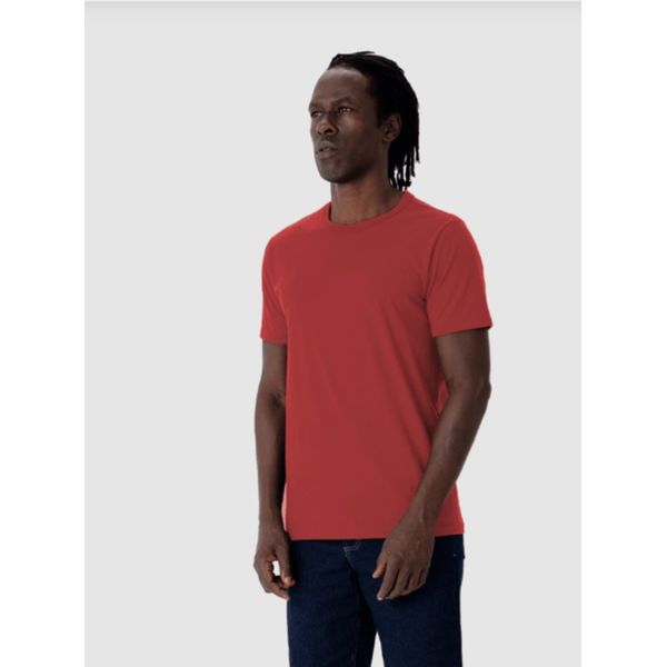 Camiseta Original Masculina Decote Redondo Em Algodão vermelha