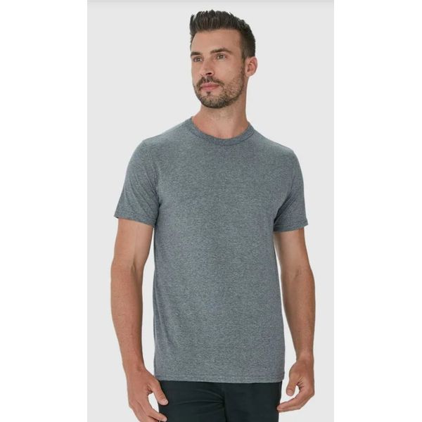 Camiseta Original Masculina Decote Redondo Em Algodão chumbo