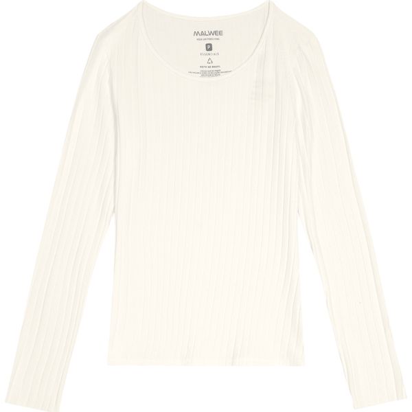 Blusa Básica Feminina Manga Longa Em Malha Canelada De Viscose